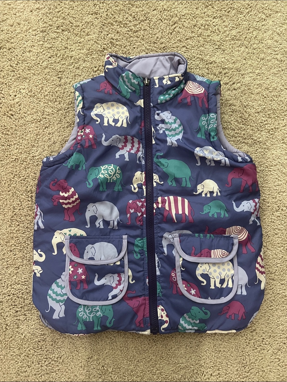 Hatley Reversible Kids Vest Elephants 8